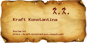 Kraft Konstantina névjegykártya
